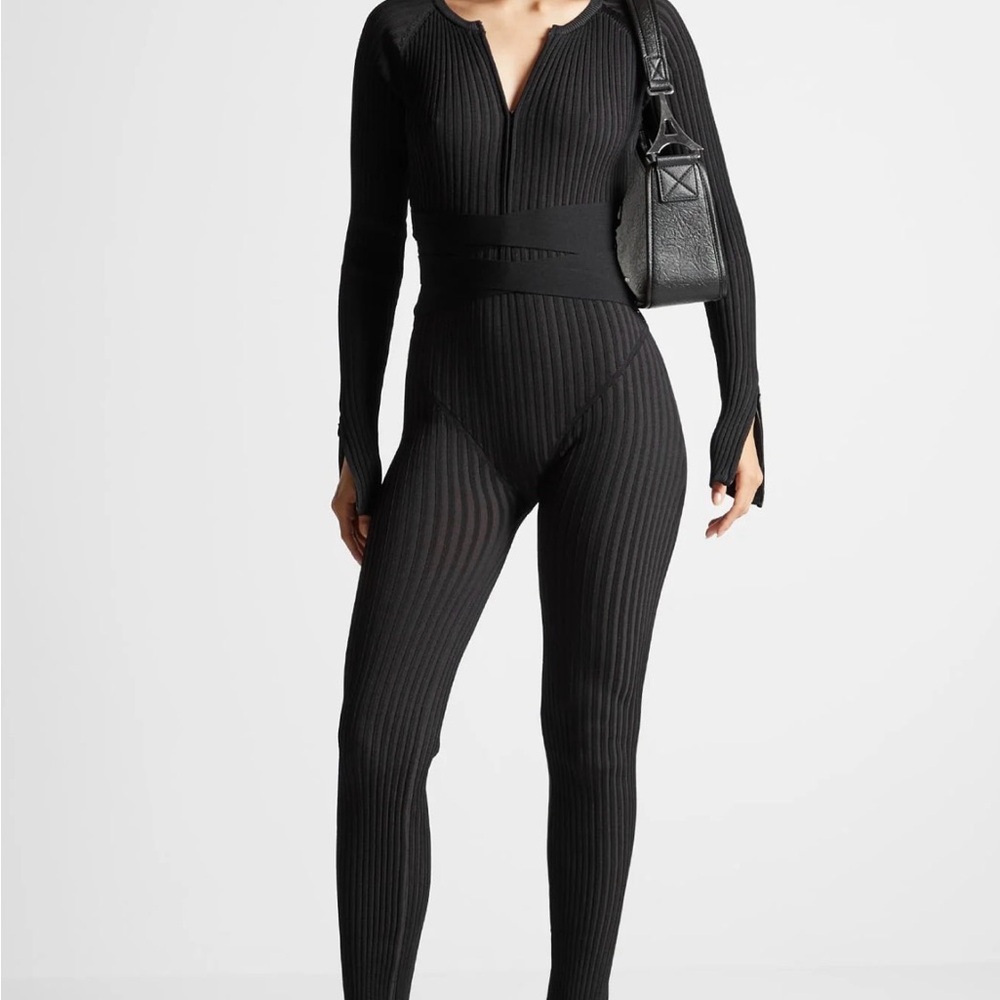 Maniere De Voir Black Ribbed Knitwear - Picture 2 of 8